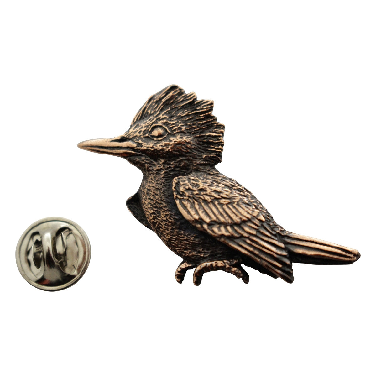 King Fisher Pin ~ Antiqued Copper ~ Lapel Pin ~ Sarah's Treats & Treasures